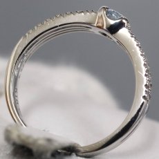 画像5: ヴァンドーム K18WGアクアマリンダイヤモンドリング D0.18 3.7g #11 (5)