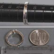 画像8: ヴァンドーム K18WGアクアマリンダイヤモンドリング D0.18 3.7g #11 (8)