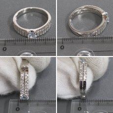 画像9: ヴァンドーム K18WGアクアマリンダイヤモンドリング D0.18 3.7g #11 (9)