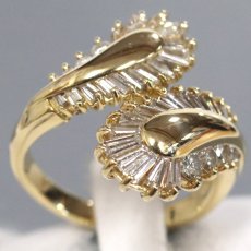 画像1: K18ダイヤモンドリング D1.29 7.1g #11 (1)