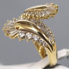 画像2: K18ダイヤモンドリング D1.29 7.1g #11 (2)