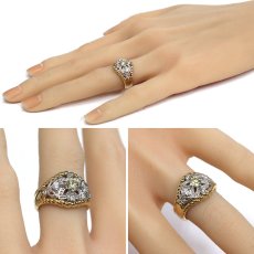 画像10: K18/Pt900ダイヤモンドリング D0.37 D0.20 10.9g #10 (10)