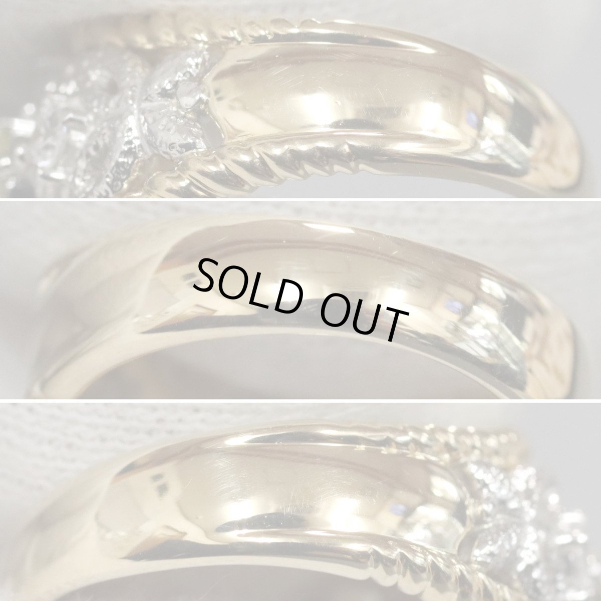 画像6: K18/Pt900ダイヤモンドリング D0.37 D0.20 10.9g #10 (6)