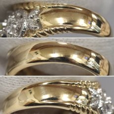 画像6: K18/Pt900ダイヤモンドリング D0.37 D0.20 10.9g #10 (6)