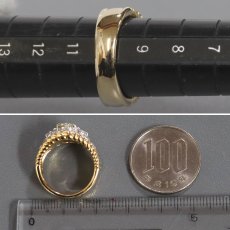 画像8: K18/Pt900ダイヤモンドリング D0.37 D0.20 10.9g #10 (8)