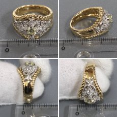 画像9: K18/Pt900ダイヤモンドリング D0.37 D0.20 10.9g #10 (9)