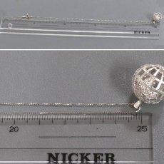 画像10: K18WGダイヤモンドネックレス 地球儀モチーフ D0.55 8.2g AJ付50cm (10)