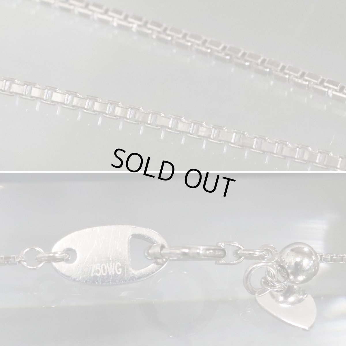 画像8: K18WGダイヤモンドネックレス 地球儀モチーフ D0.55 8.2g AJ付50cm (8)