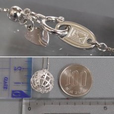 画像9: K18WGダイヤモンドネックレス 地球儀モチーフ D0.55 8.2g AJ付50cm (9)