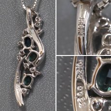 画像5: K18WGアレキサンドライトダイヤモンドペンダント A0.72 D0.24 4.5g AJ付44cm (5)