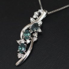 画像7: K18WGアレキサンドライトダイヤモンドペンダント A0.72 D0.24 4.5g AJ付44cm (7)