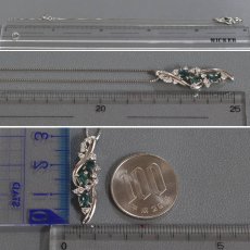 画像9: K18WGアレキサンドライトダイヤモンドペンダント A0.72 D0.24 4.5g AJ付44cm (9)