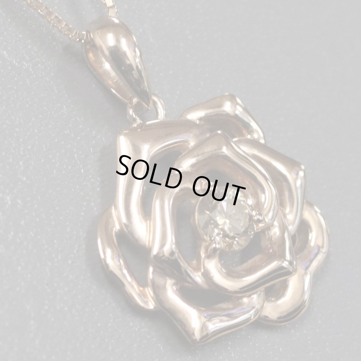 画像2: K18PGダイヤモンドペンダント フラワーモチーフ D0.25 4.7g AJ付45cm (2)