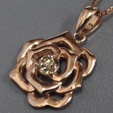 画像3: K18PGダイヤモンドペンダント フラワーモチーフ D0.25 4.7g AJ付45cm (3)