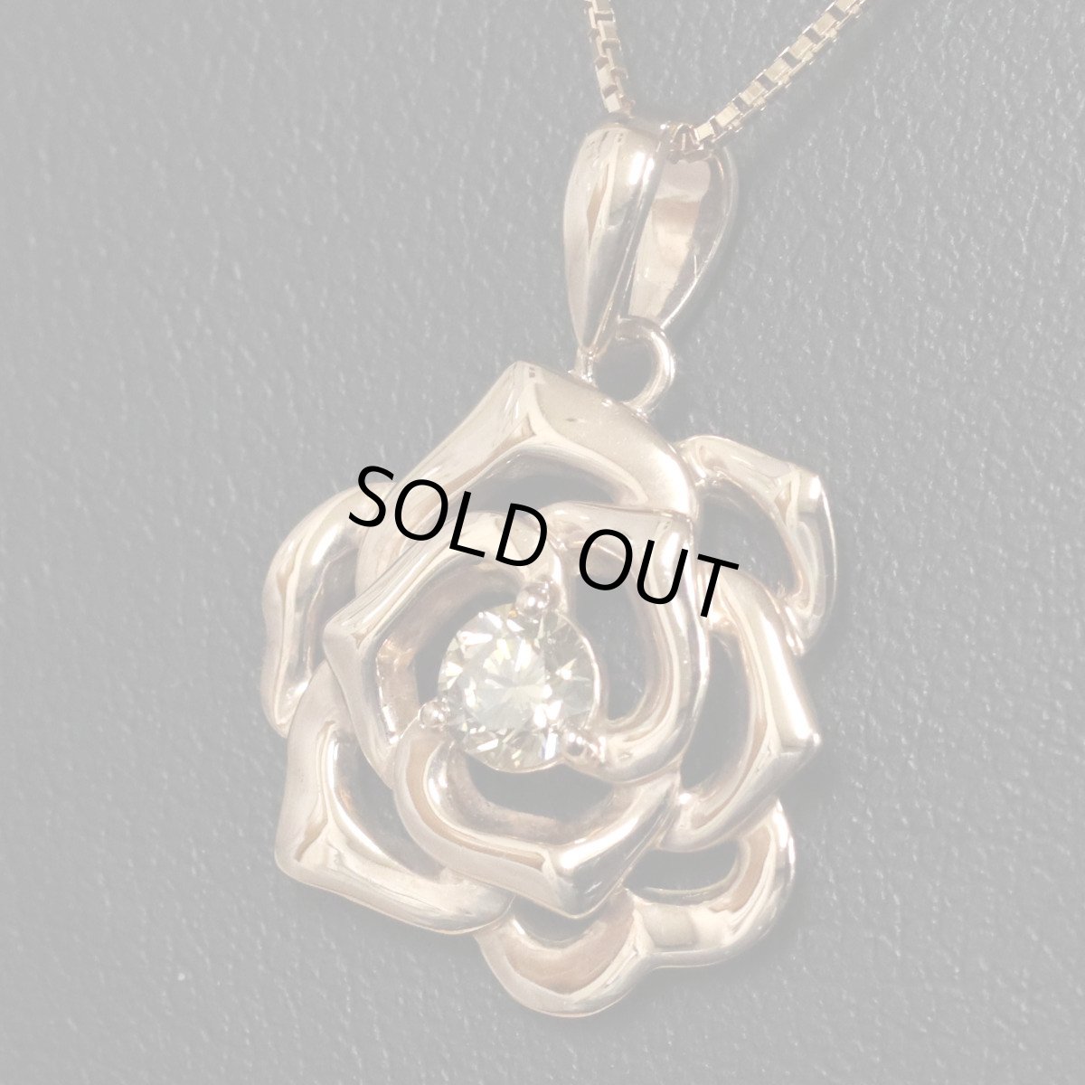 画像8: K18PGダイヤモンドペンダント フラワーモチーフ D0.25 4.7g AJ付45cm (8)