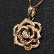 画像8: K18PGダイヤモンドペンダント フラワーモチーフ D0.25 4.7g AJ付45cm (8)
