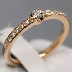 画像1: ヨンドシー K18PGダイヤモンドリング 2.2g #8 (1)