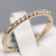 画像1: ヨンドシー K18PGダイヤモンドリング ハーフエタニティ 1.4g #8 (1)