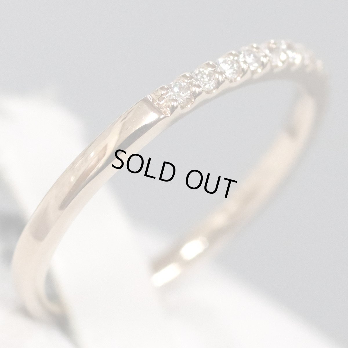 画像3: ヨンドシー K18PGダイヤモンドリング ハーフエタニティ 1.4g #8 (3)