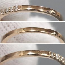 画像5: ヨンドシー K18PGダイヤモンドリング ハーフエタニティ 1.4g #8 (5)