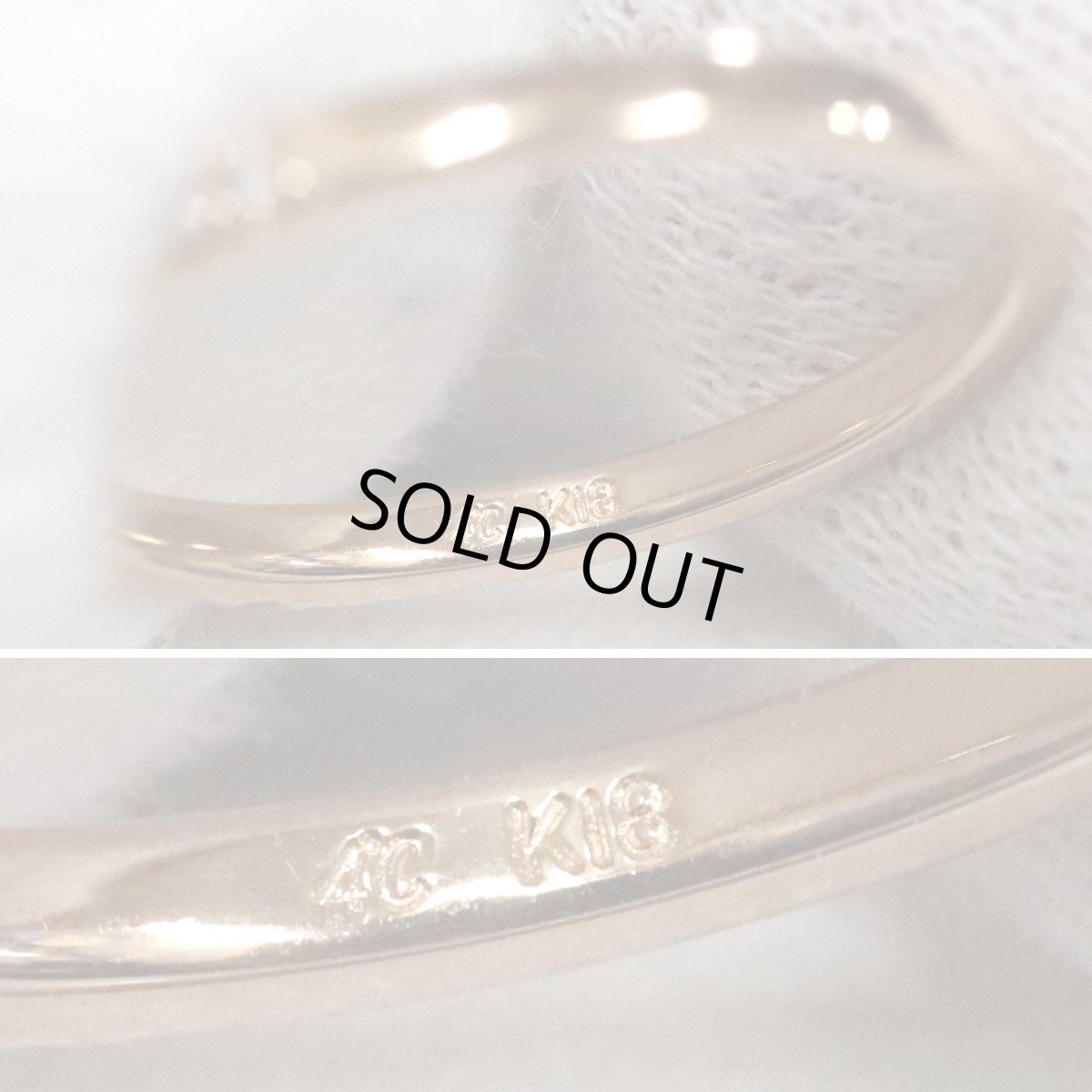 画像6: ヨンドシー K18PGダイヤモンドリング ハーフエタニティ 1.4g #8 (6)