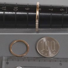 画像7: ヨンドシー K18PGダイヤモンドリング ハーフエタニティ 1.4g #8 (7)