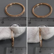 画像8: ヨンドシー K18PGダイヤモンドリング ハーフエタニティ 1.4g #8 (8)