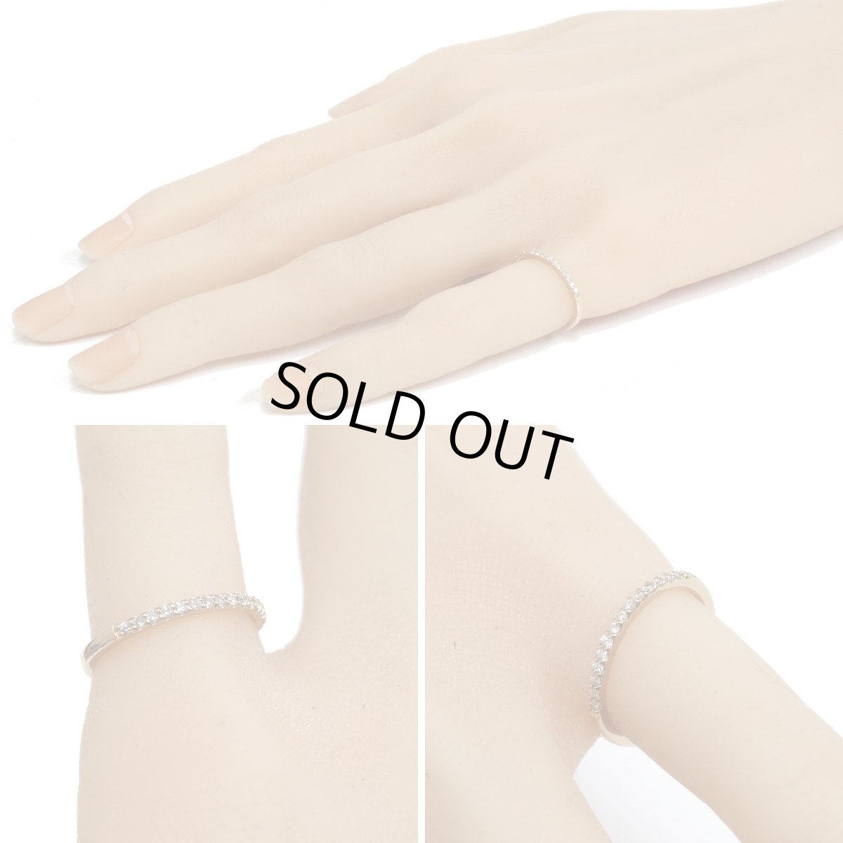 画像9: ヨンドシー K18PGダイヤモンドリング ハーフエタニティ 1.4g #8 (9)