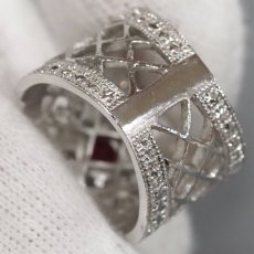 画像6: Pt900ダイヤモンド非加熱ピジョンブラッドルビーリング R0.66 D0.24 12.7g #10 AIGS鑑別書 (6)