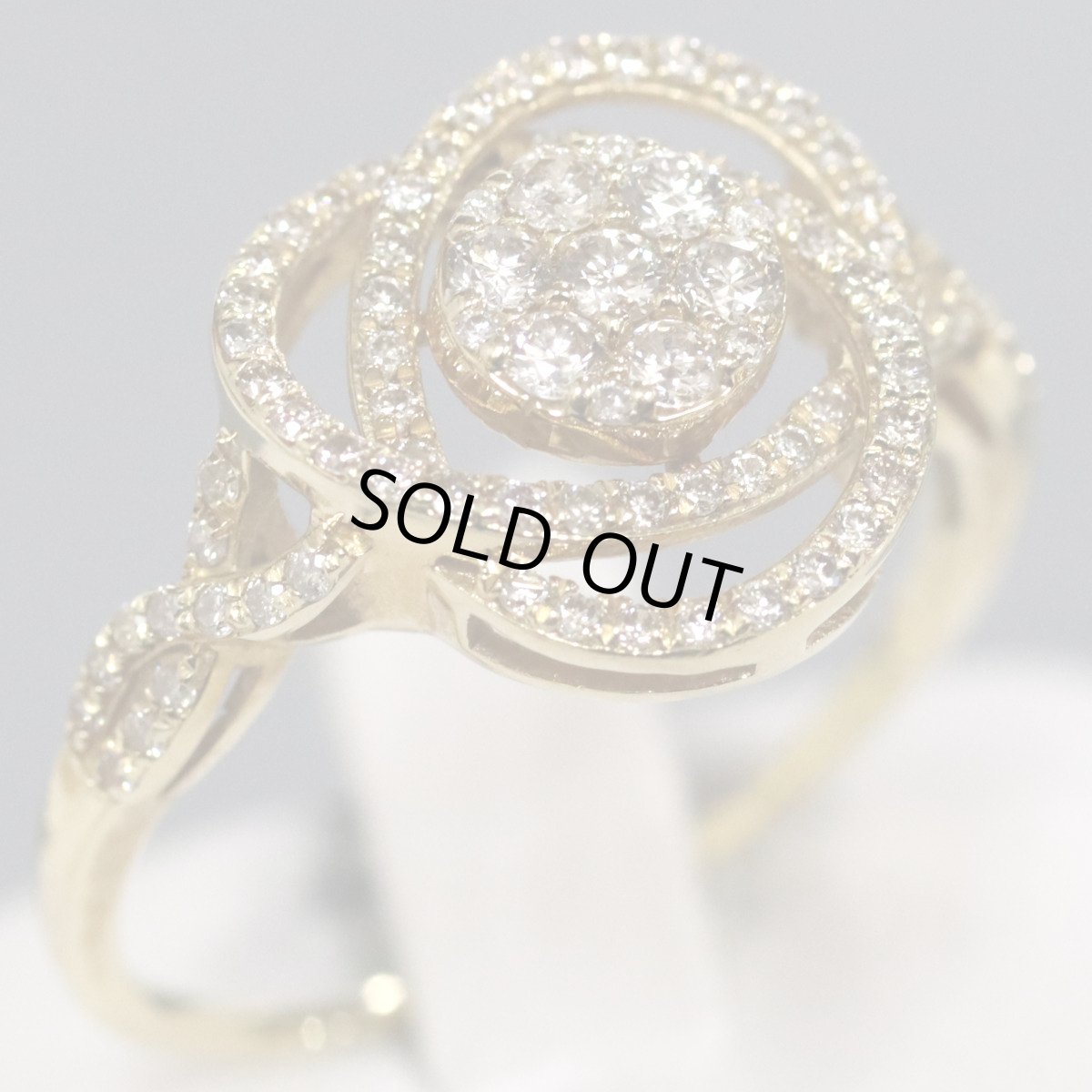 画像1: K18ダイヤモンドリング D0.50 2.7g #16 (1)