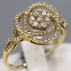 画像1: K18ダイヤモンドリング D0.50 2.7g #16 (1)