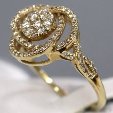 画像2: K18ダイヤモンドリング D0.50 2.7g #16 (2)