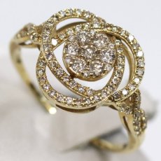 画像4: K18ダイヤモンドリング D0.50 2.7g #16 (4)