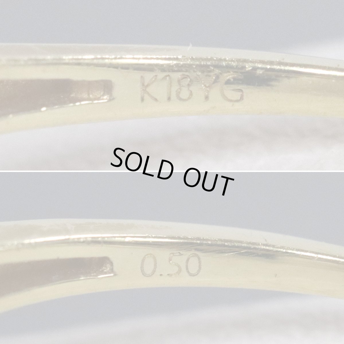 画像7: K18ダイヤモンドリング D0.50 2.7g #16 (7)