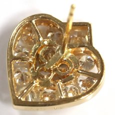 画像6: K18ダイヤモンドピアス ハートモチーフ D1.40×2 キャッチ込み6.9g (6)