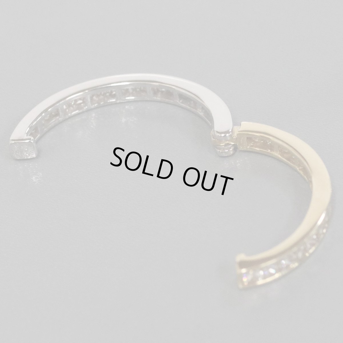 画像3: K18YG/WGダイヤモンドイヤリング D1.02 ×2 7.2g ピアリング (3)