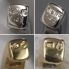 画像6: K18YG/WGダイヤモンドイヤリング D1.02 ×2 7.2g ピアリング ゴールド プリンセスカット テーパー チャネルセッティング (6)