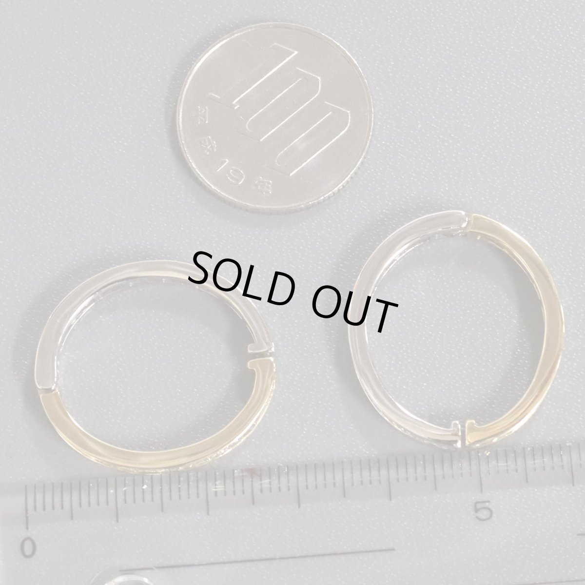 画像7: K18YG/WGダイヤモンドイヤリング D1.02 ×2 7.2g ピアリング (7)