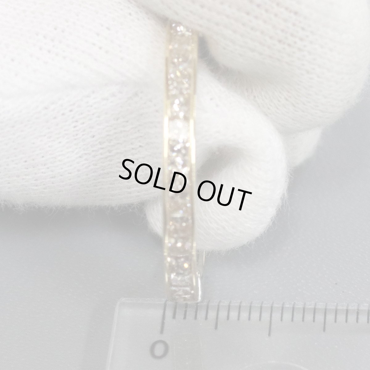 画像8: K18YG/WGダイヤモンドイヤリング D1.02 ×2 7.2g ピアリング (8)