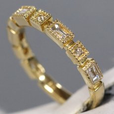 画像2: K18ダイヤモンドリング D0.30 2.9g #9 (2)