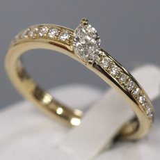 画像1: K18ダイヤモンドリング D0.197 D0.18 3.8g #12.5 ソーティング (1)