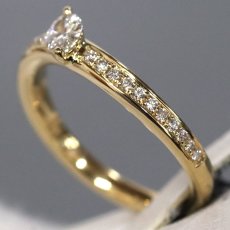 画像3: K18ダイヤモンドリング D0.197 D0.18 3.8g #12.5 ソーティング (3)