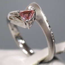 画像2: Pt900ピンクサファイアダイヤモンドリング PS0.337 D0.10 6.8g #11 ソーティング (2)