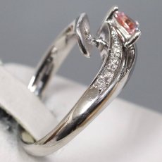 画像3: Pt900ピンクサファイアダイヤモンドリング PS0.337 D0.10 6.8g #11 ソーティング (3)