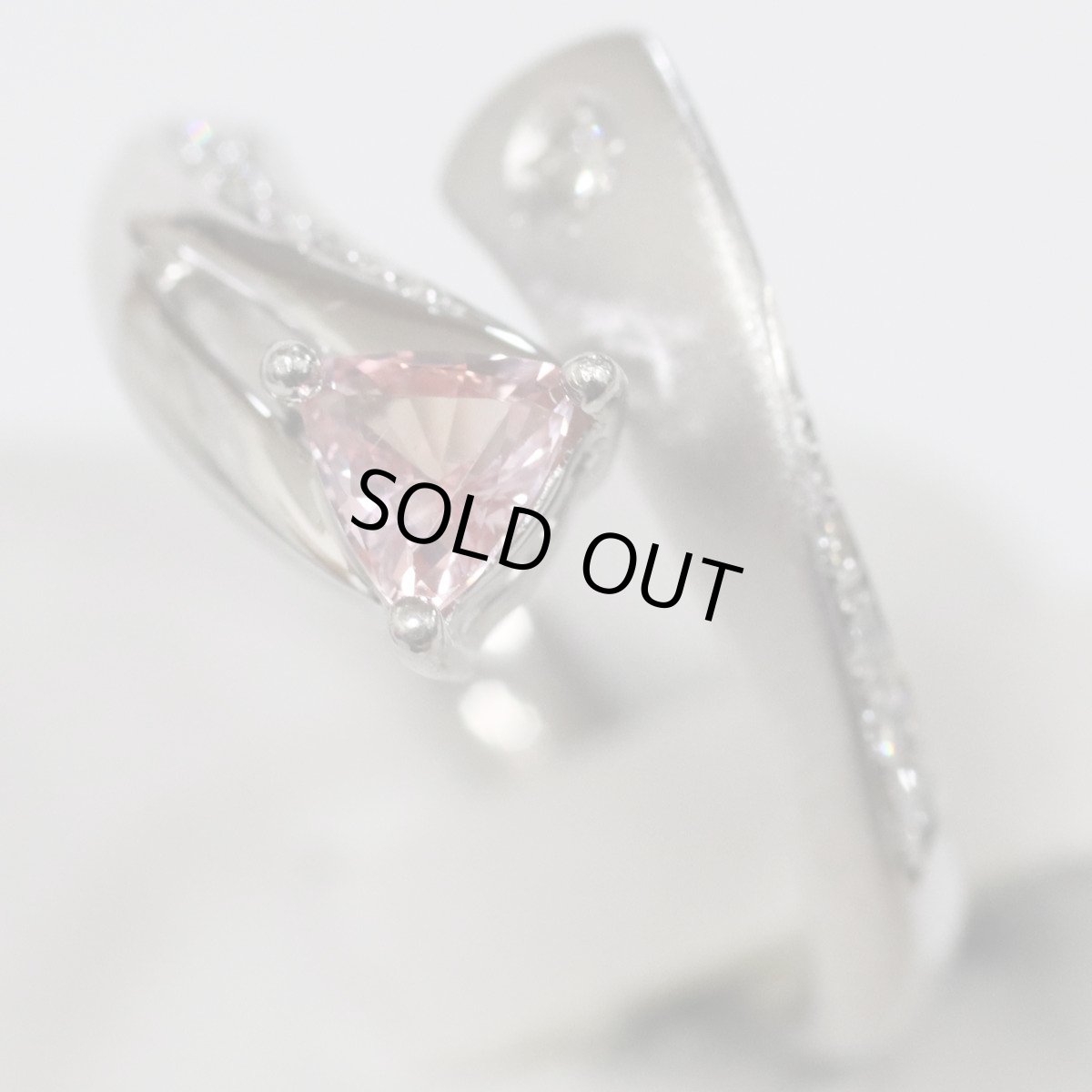 画像4: Pt900ピンクサファイアダイヤモンドリング PS0.337 D0.10 6.8g #11 ソーティング (4)