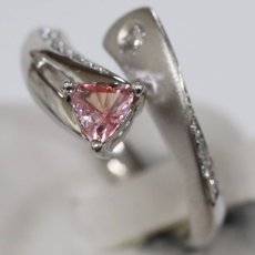 画像4: Pt900ピンクサファイアダイヤモンドリング PS0.337 D0.10 6.8g #11 ソーティング (4)