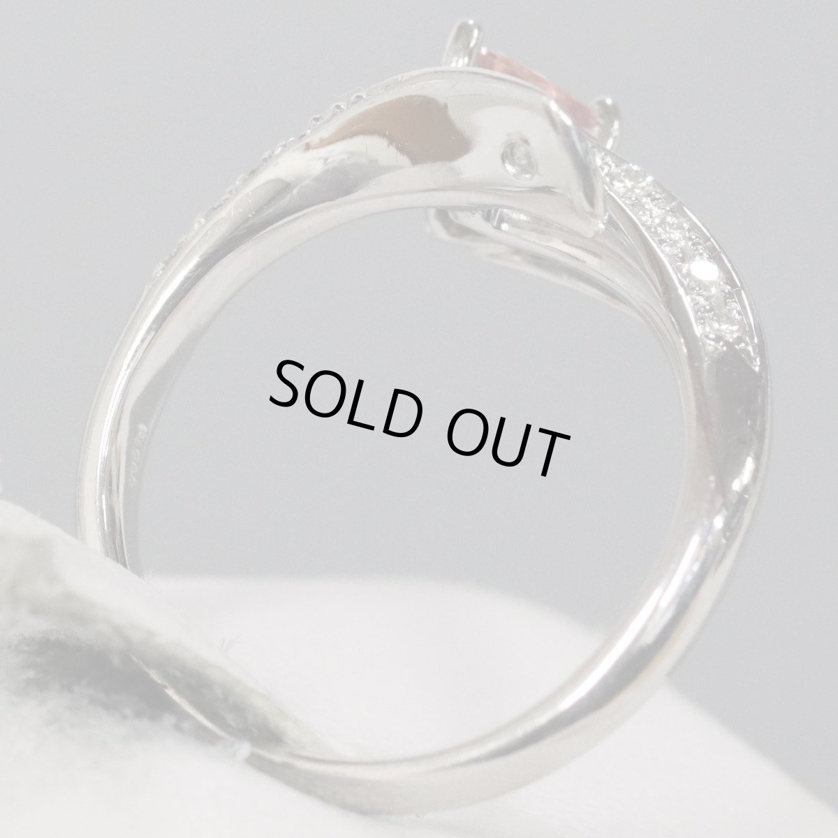 画像5: Pt900ピンクサファイアダイヤモンドリング PS0.337 D0.10 6.8g #11 ソーティング (5)