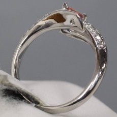 画像5: Pt900ピンクサファイアダイヤモンドリング PS0.337 D0.10 6.8g #11 ソーティング (5)