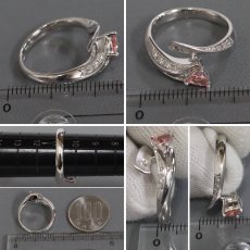 画像8: Pt900ピンクサファイアダイヤモンドリング PS0.337 D0.10 6.8g #11 ソーティング (8)