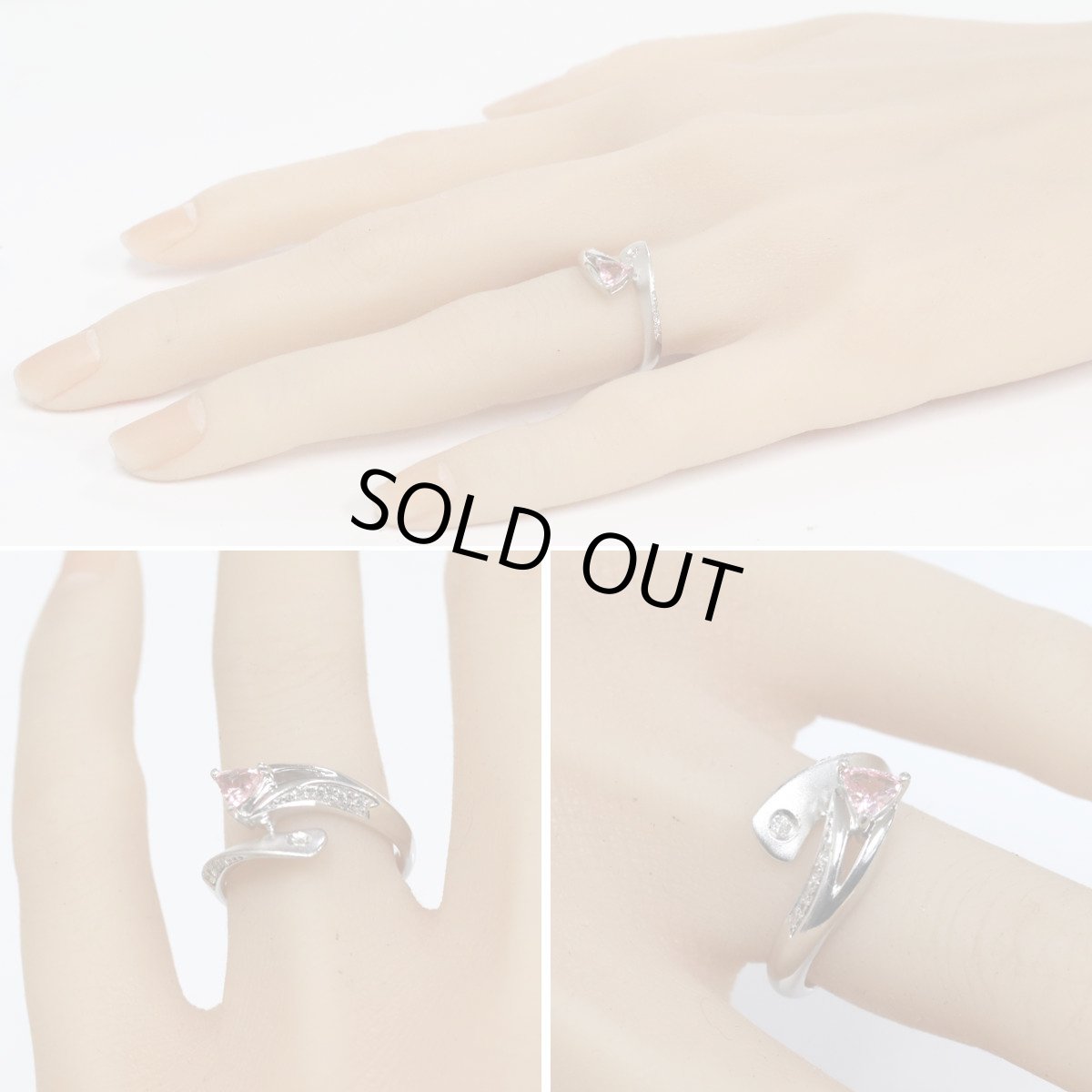 画像9: Pt900ピンクサファイアダイヤモンドリング PS0.337 D0.10 6.8g #11 ソーティング (9)